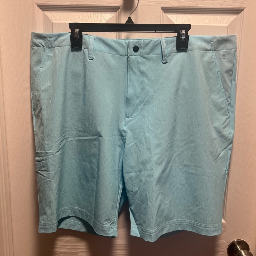 NEW Adidas | Textured 9-Inch‎ Golf Shorts Men's HF6521 Bliss Blue Sz 40